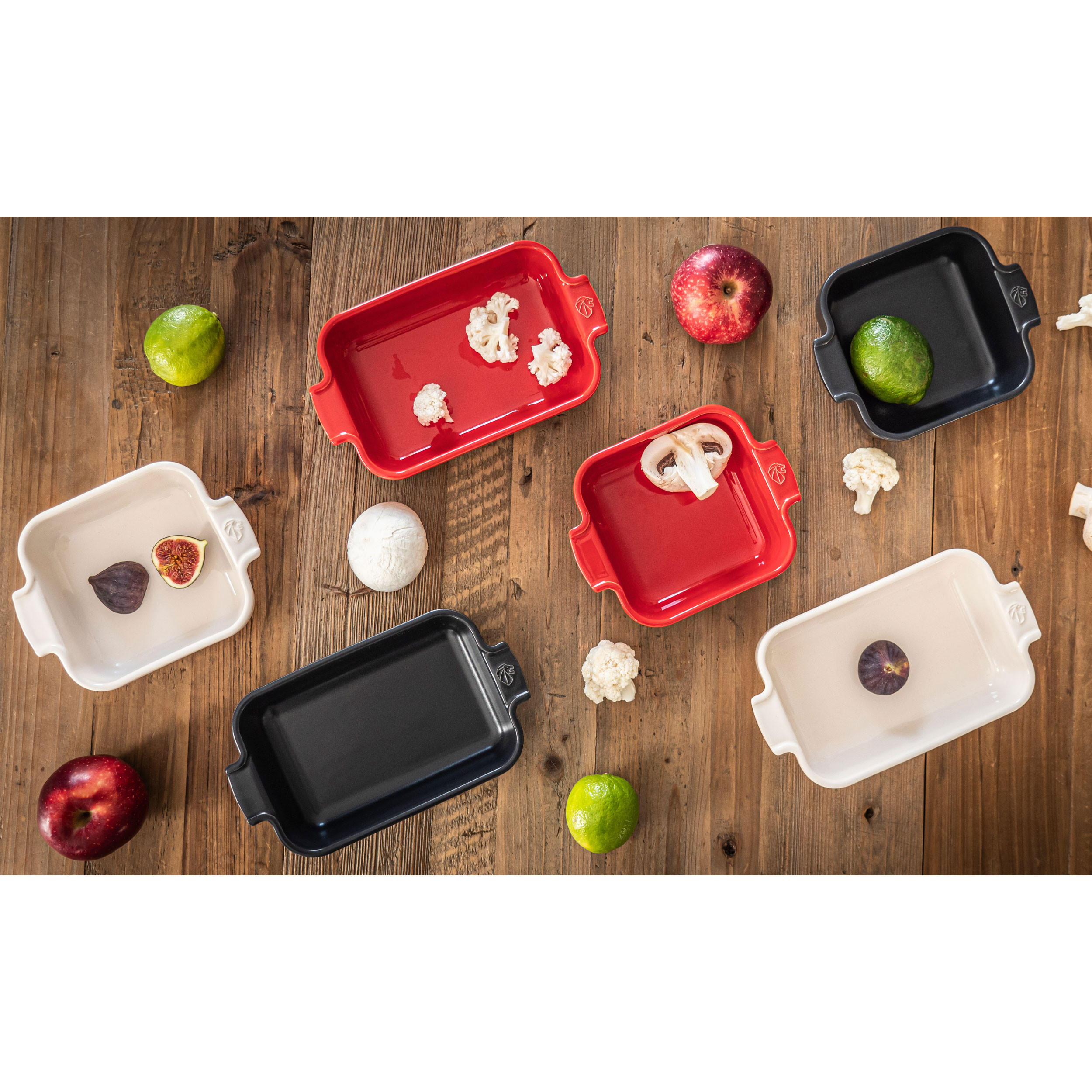 AUFLAUFFORM Keramik Appolia 22cm Rechteckig Ecru Spülmaschinenfest - Weiß, Keramik (13/22/5.1cm) - PEUGEOT