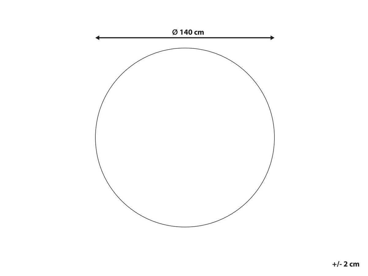 TEPPICH geflochten Hovit 140/140 cm - Naturfarben, Naturmaterialen (140/140cm) - Beliani