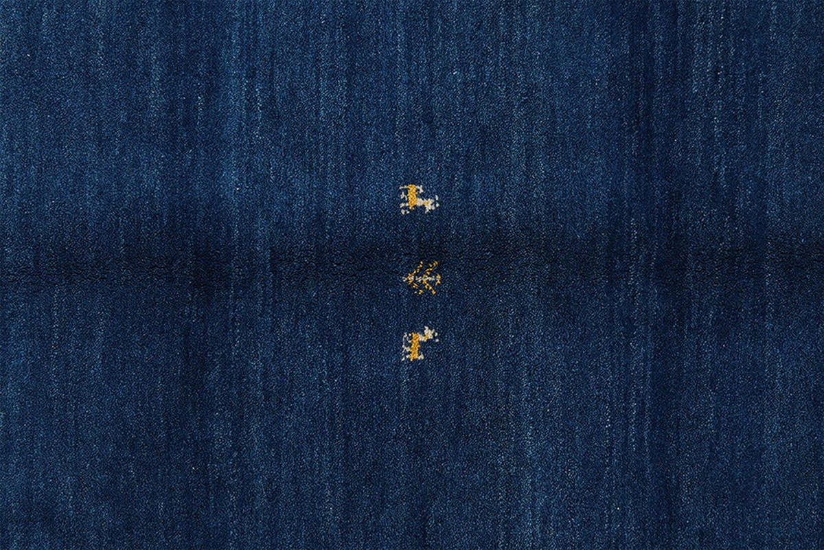 TEPPICH Gabbeh Blau 201/158 cm Schurwolle - Blau, Textil (158/201cm) - Looma