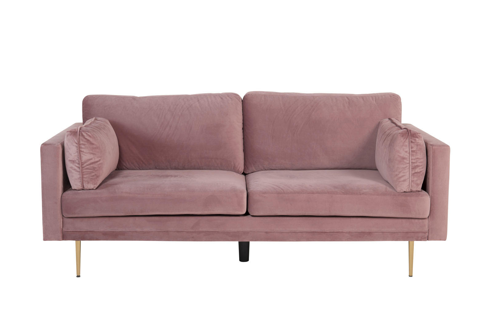 3-SITZER-SOFA Velours rosa - Altrosa, Textil (203/84/86cm) - ebuy24