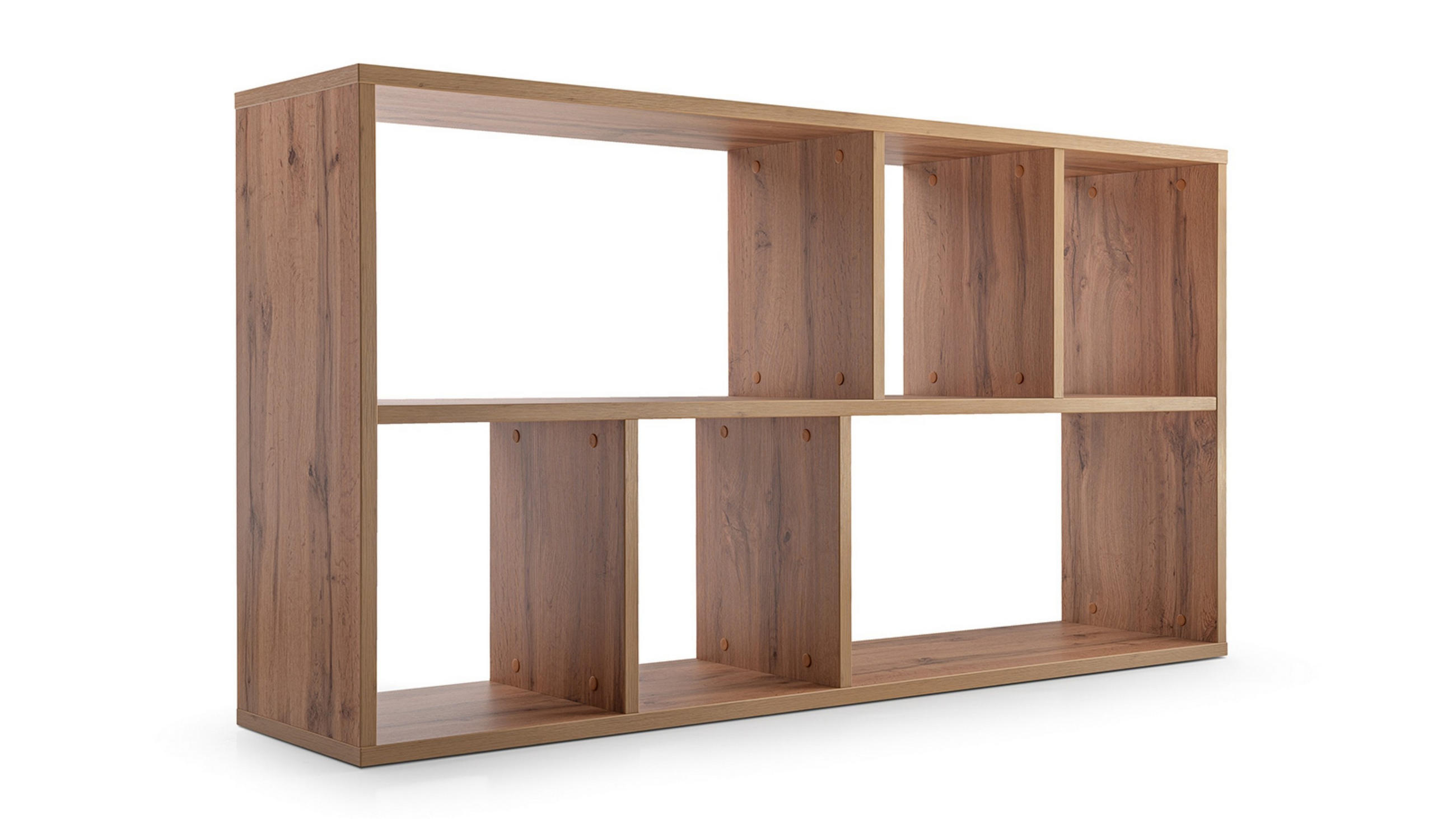 BÜCHERREGALE MOSAICO 150,5 / 80,5 / 34 cm Eichefarben - Eichefarben, Holzwerkstoff (150.5/80.5/34cm) - MASSENO