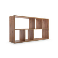 BÜCHERREGALE MOSAICO 150,5 / 80,5 / 34 cm Eichefarben - Eichefarben, Holzwerkstoff (150.5/80.5/34cm) - MASSENO
