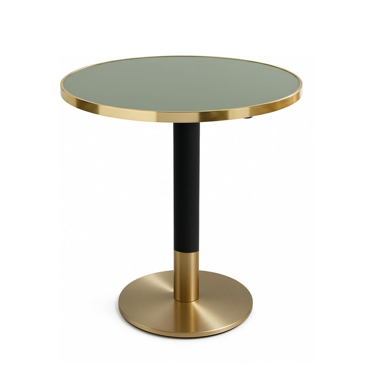 TISCHBEIN, Schwarz und Gold - Schwarz, Metall (72/2.5/72cm) - Oviala
