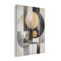AKUSTIKPANEEL Abstrakt - Gold - Silber - Formen - Ästhetisch - Modern 70x100 cm - Goldfarben, Textil (70/0.9/100cm) - MuchoWow