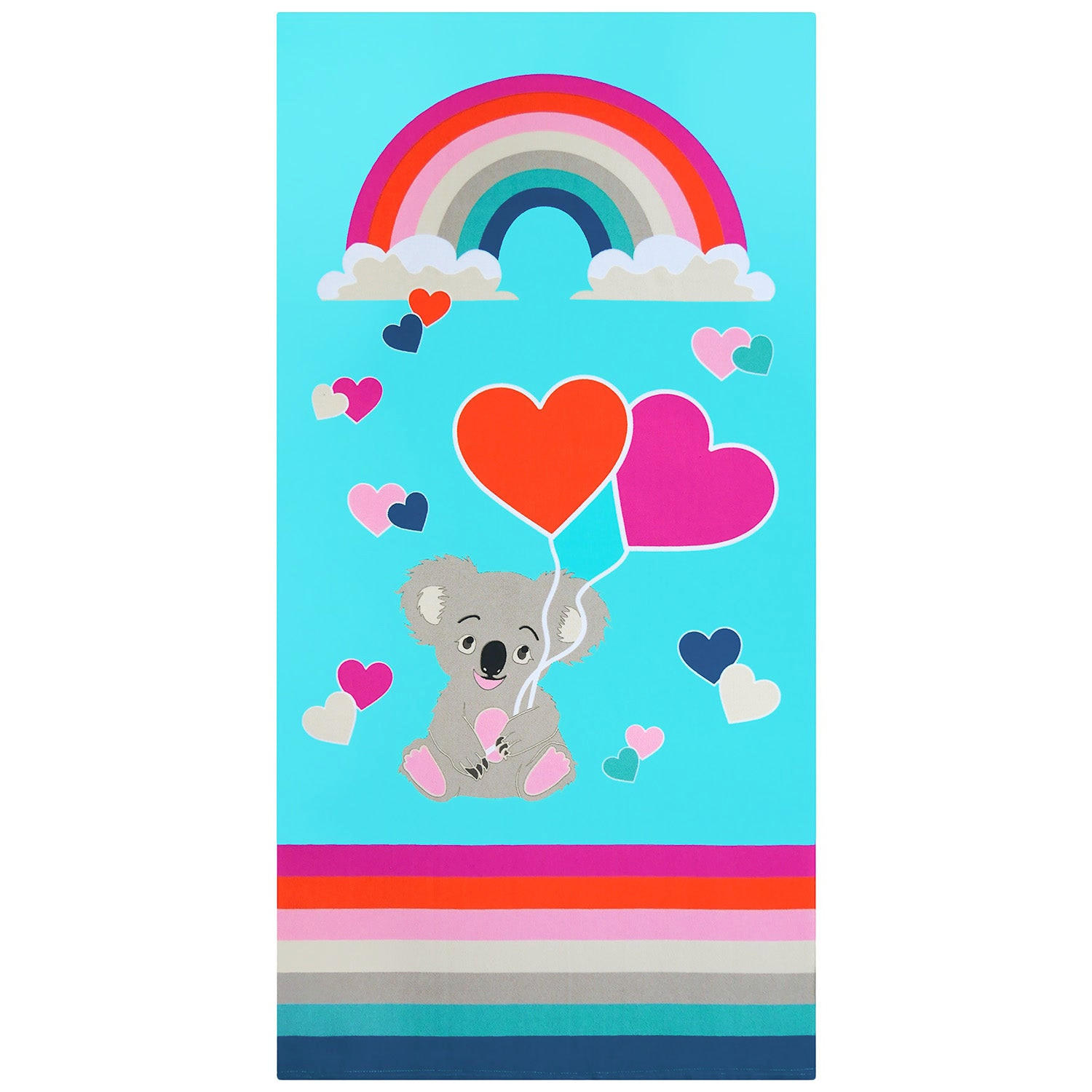 STRANDTUCH Kinder Mikrofaser Mehrfarbig 70x140 250g/m² - Koala - Multicolor, Textil (140/70cm) - LE COMPTOIR DE LA PLAGE