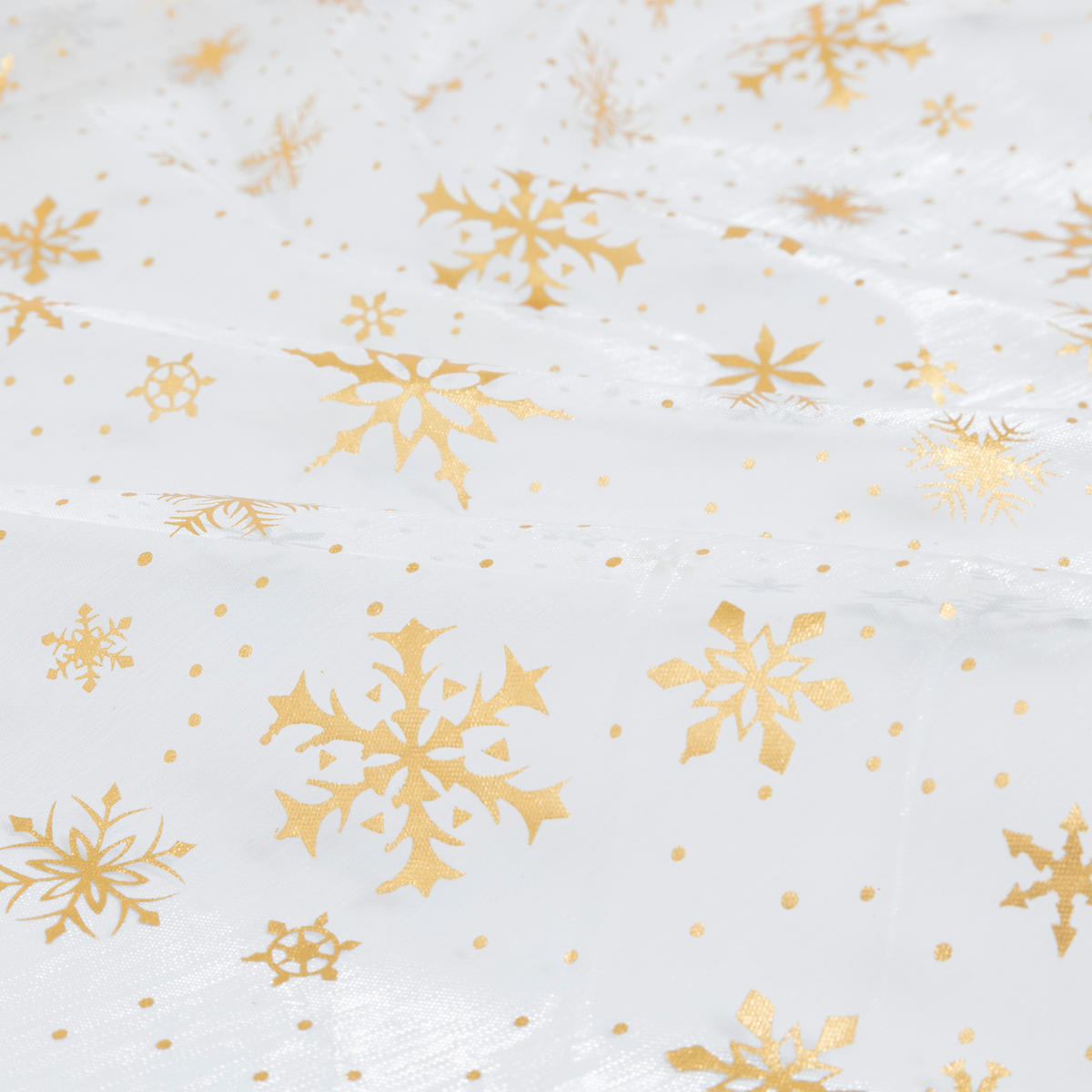 TISCHDECKE Schneeflocken fleckabweisend - Weiß, Kunststoff (360cm) - Atmosphera Createur d´interieur