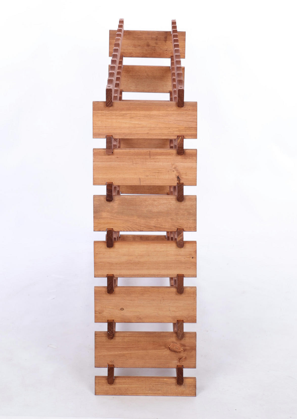 WEINREGAL VINOTECA FLEX PRO HxBxT 93x123x28cm 84 Flaschen auf 7 Ebenen Braun geölt - Braun, Holz (123/93/28cm) - PROREGAL