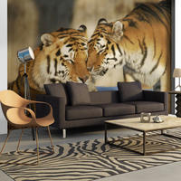 VLIESTAPETE Orange 200/154 cm - Weiß/Orange, Textil (200/1cm) - KUNSTLOFT