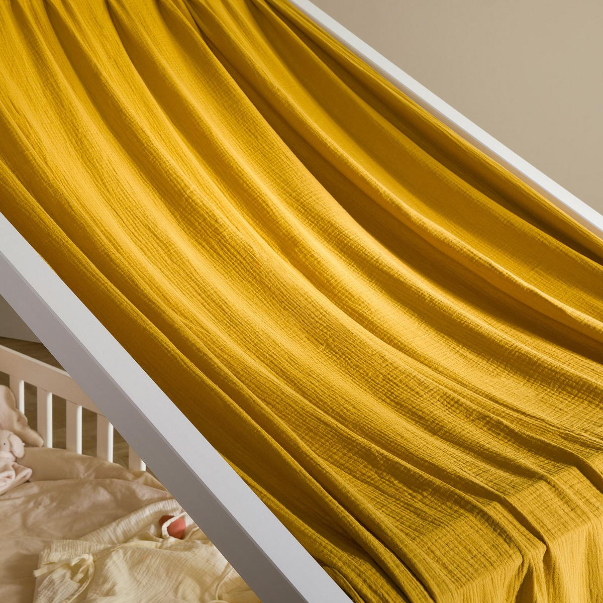 HAUSBETT-HIMMEL LIAN gelb - Gelb, Textil - IDIMEX