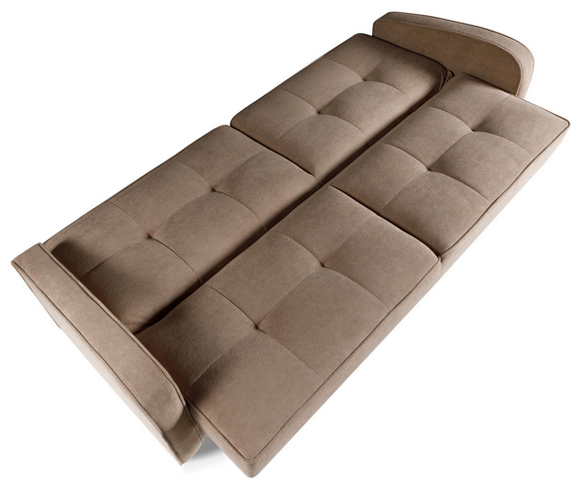 SOFA Beige-Grau ARIS Schlafsofa Ausziehbar Mit Schlaffunktion - Grau, Textil (222/90/93cm) - Sepro Meble