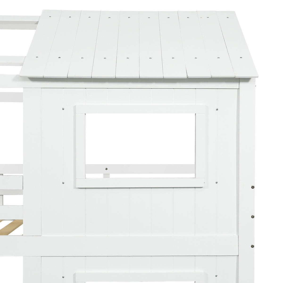 ETAGENBETT 90/200 cm Weiß mit Treppenschrank und Schublade ohne Matratze - Weiß, Holz (90/200cm) - MIVRAY