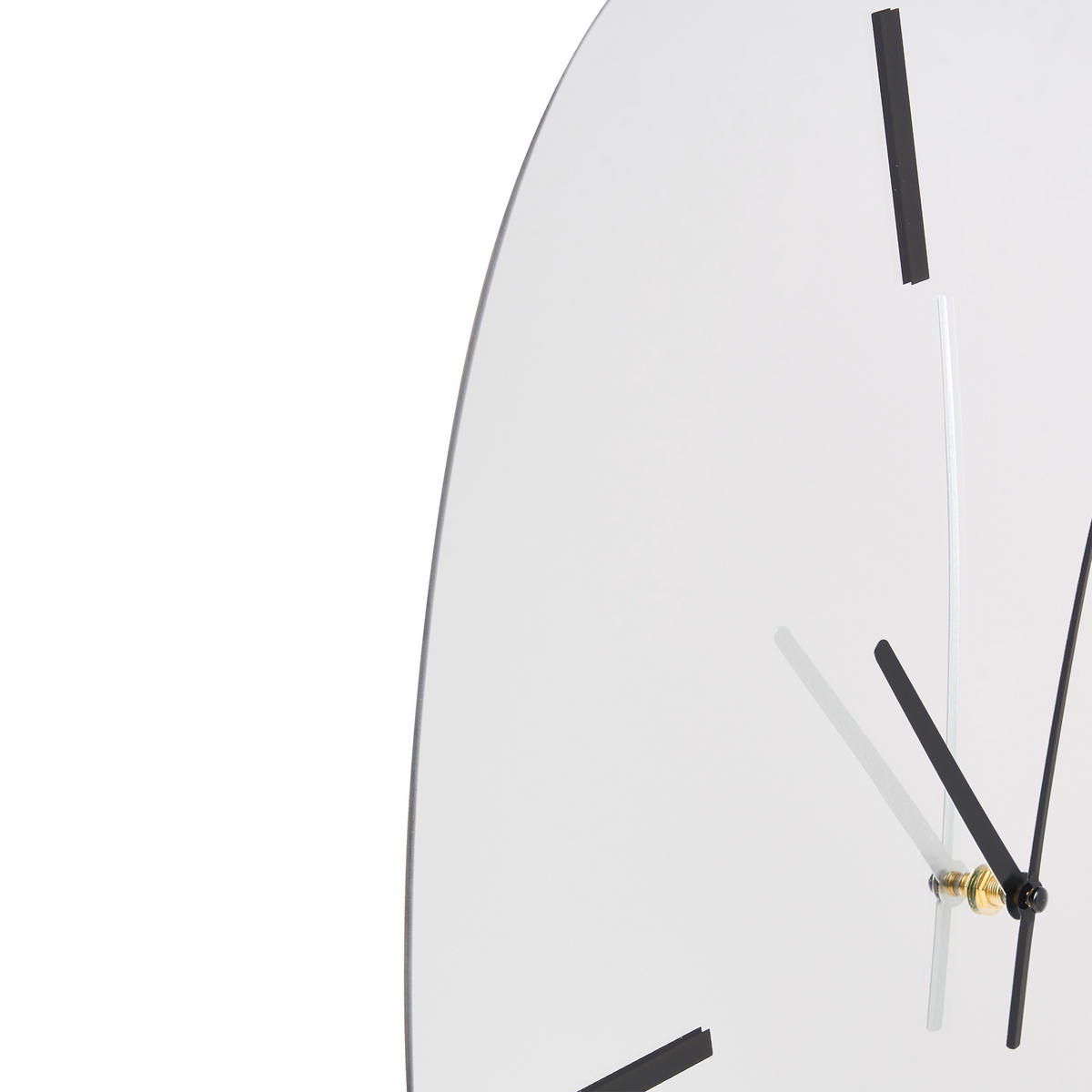 CEAS DE PERETE 45 cm argintiu Almansa - argintiu, sticlă (45/54/3cm) - Beliani