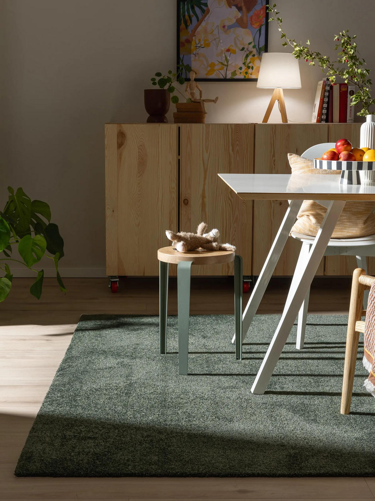 TEPPICH Nina waschbar 120/170 cm - Grün, Kunststoff (120/170cm) - benuta Nest