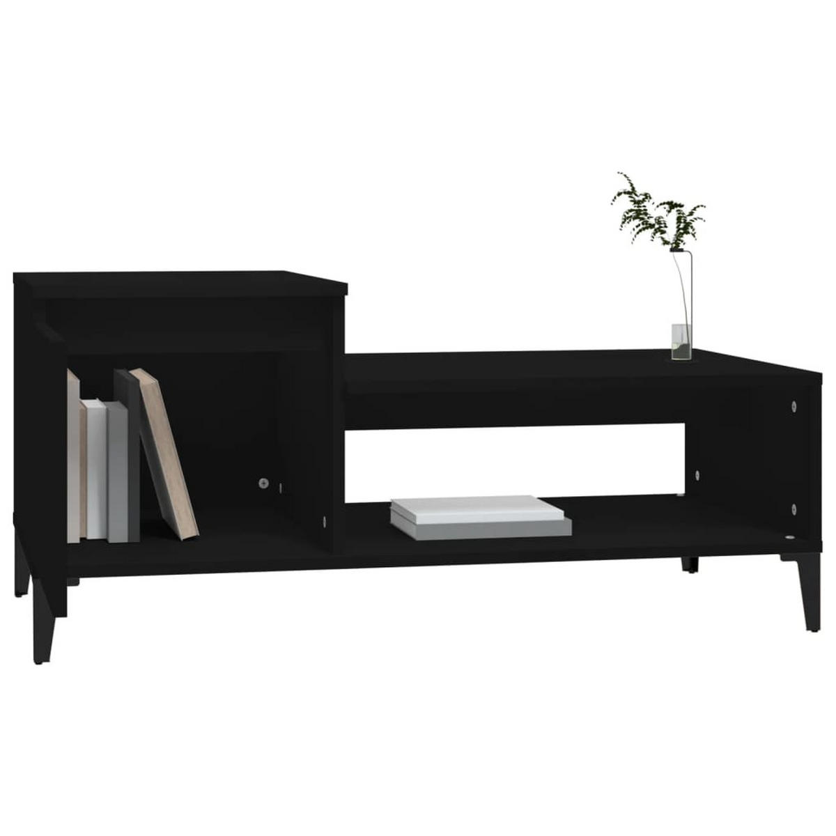COUCHTISCH Schwarz 100x50x45 cm Holzwerkstoff - Schwarz, Holzwerkstoff (100/50/45cm) - furnicato
