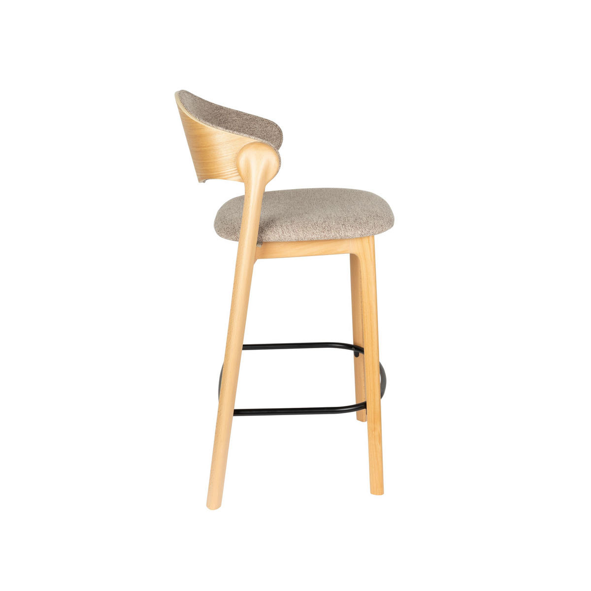 BARHOCKER Babington Rückenlehne 65 cm Naturel - 2 er Set - Beige, Holz (57.7/91.5/51.4cm) - Dutchbone