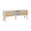 LOWBOARD Eskilstuna - Eichefarben, Holz/Holzwerkstoff (120/46.5/29.5cm) - [en.casa]