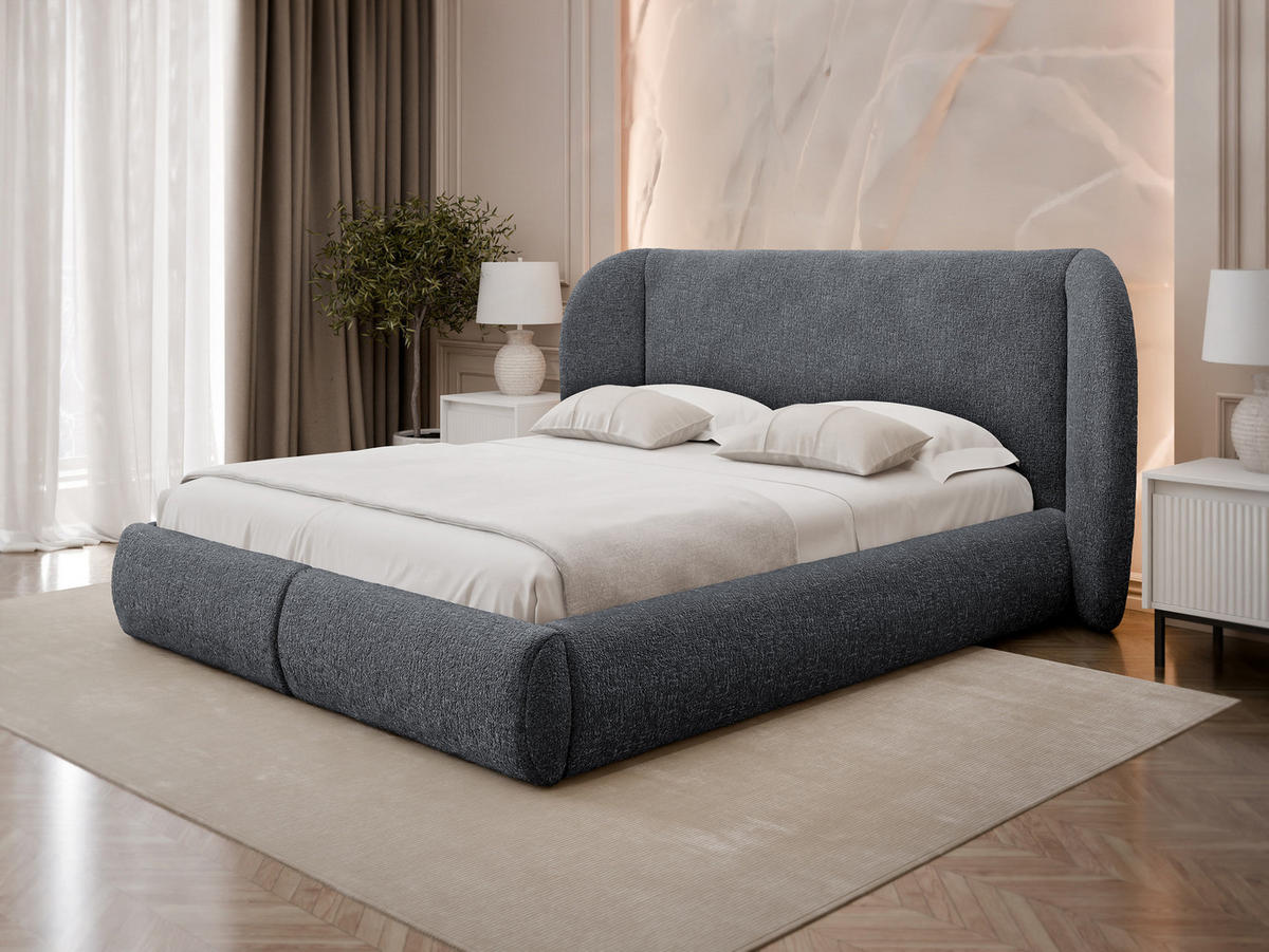 POLSTERBETT Jamika - Grau, Holz/Textil (140/200cm) - MIRJAN24