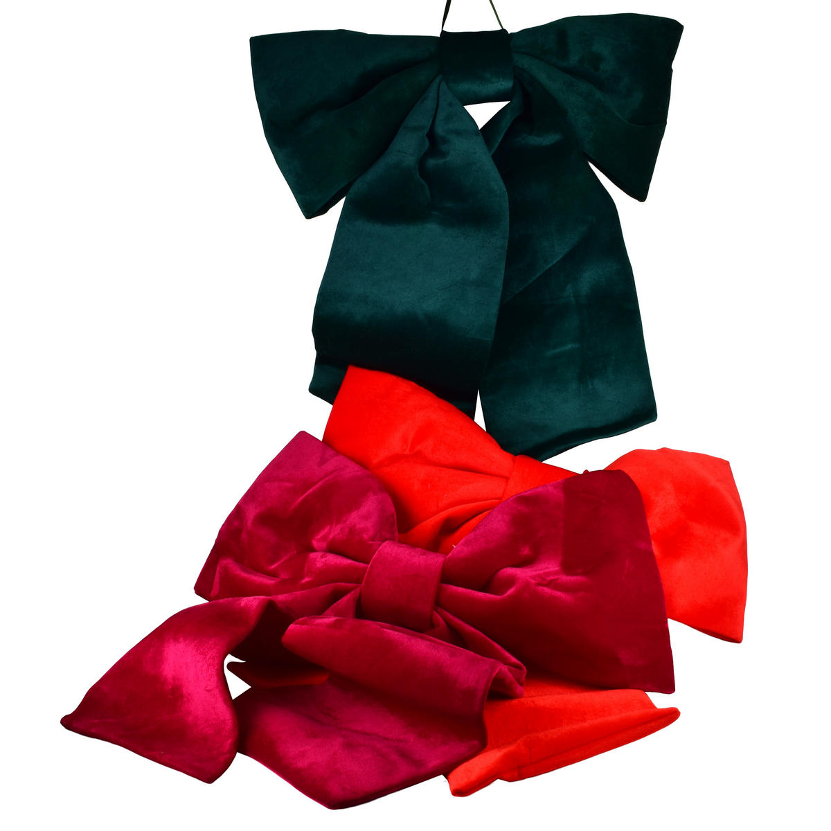 DEKOSCHLEIFE Santa Lila Rot 100/120cm Samt - Grün, Textil (101/60/101cm) - Mondex