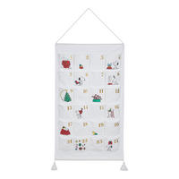 ADVENTSKALENDER Santa Is Coming Peanuts - Multicolor, Holz/Textil (71/123/0.2cm) - Butlers