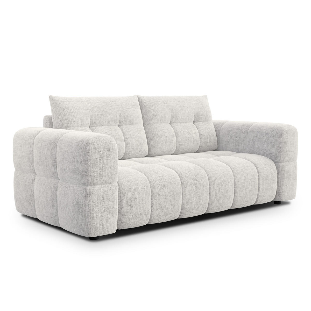 SOFA CLOUDI 2,5-Sitzer, creme - Creme/Schwarz, Holz/Textil (211/89/104cm) - Courtois Laville