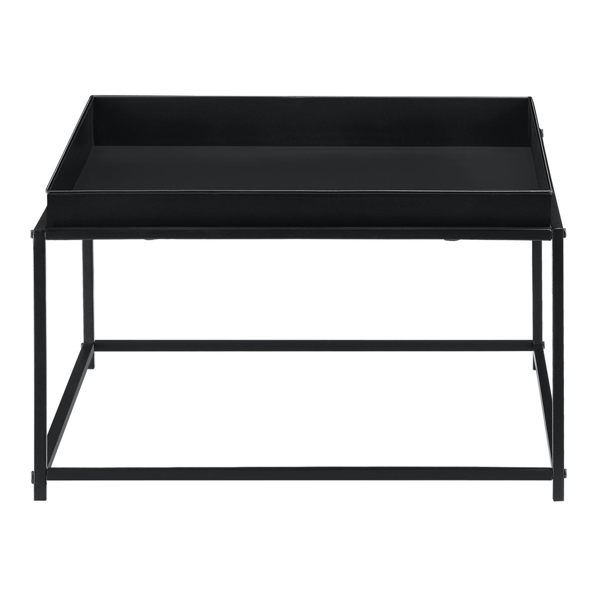 BEISTELLTISCH Lipizza - Schwarz, Metall (59/59/36cm) - [en.casa]