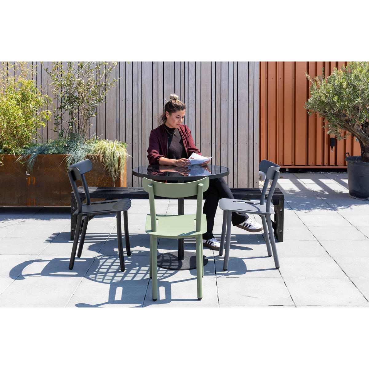 GARTENSESSEL Friday Grün - 2 er Set - Grün, Metall (44/79/50cm) - Zuiver