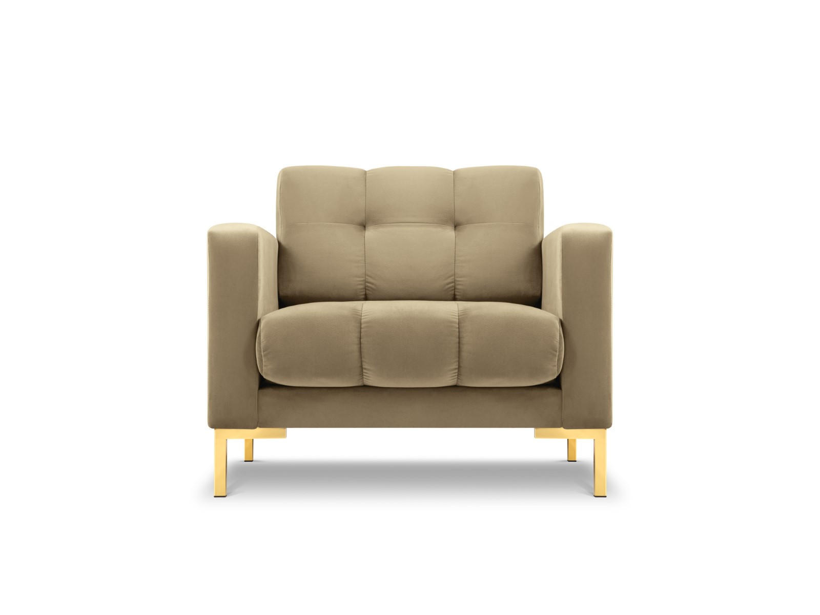 SESSEL Mamaia aus Samt beige - Beige, Textil (92/75/87cm) - Micadoni