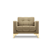 SESSEL Mamaia aus Samt beige - Beige, Textil (92/75/87cm) - Micadoni