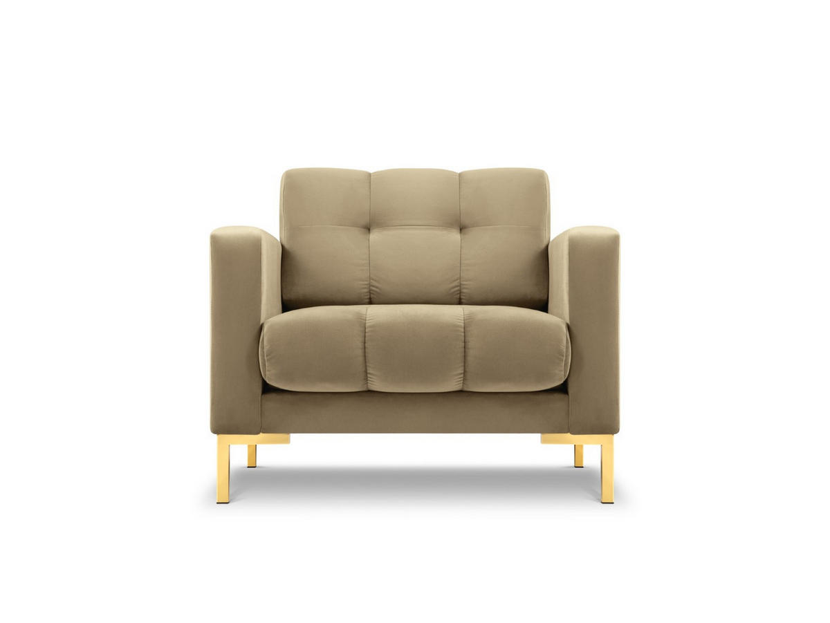 SESSEL Mamaia aus Samt beige - Beige, Textil (92/75/87cm) - Micadoni