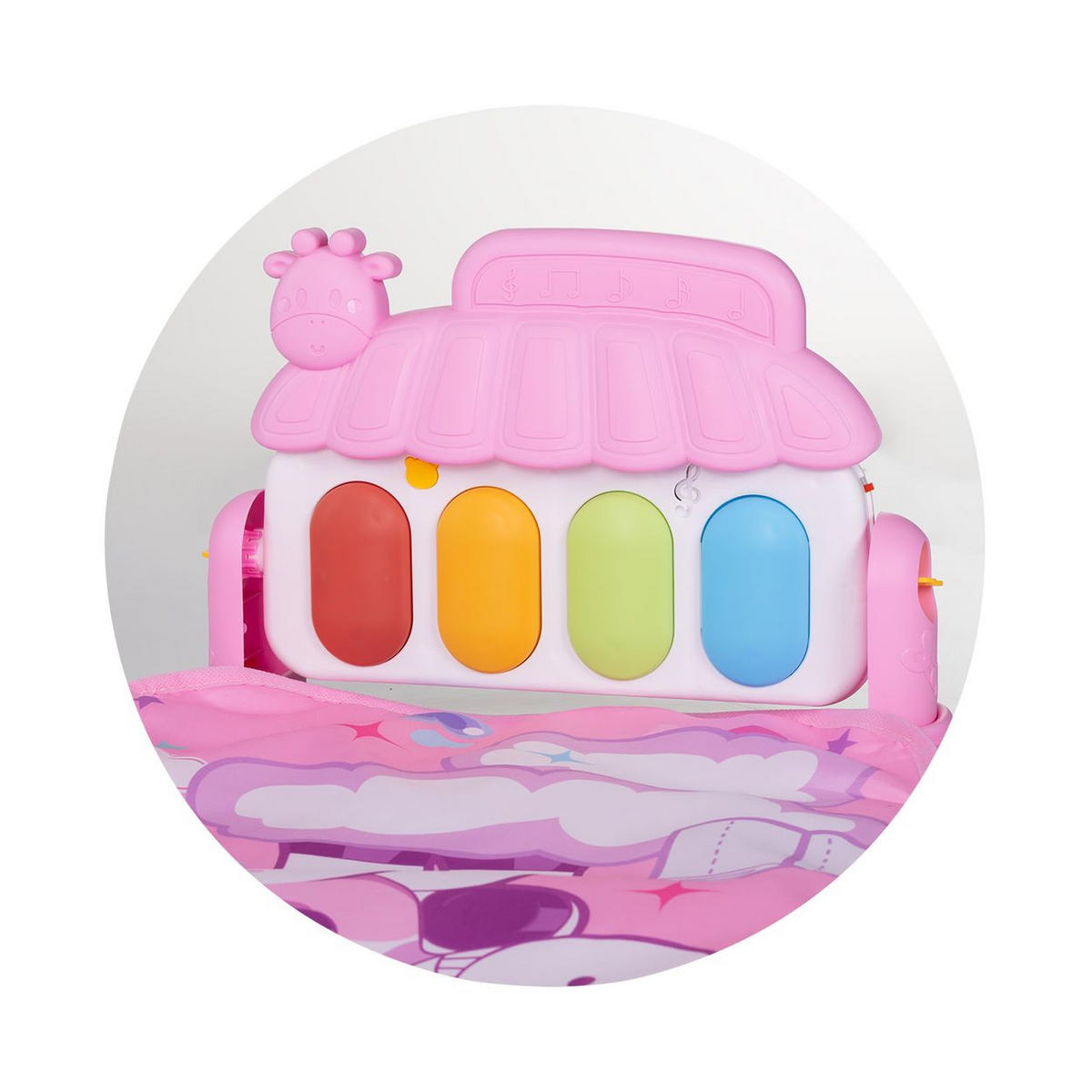 SPIELBOGEN Klavierkonzert rosa Klavierkonzert, Krabbeldecke, Melodien, Hängespielzeuge - Rosa, Textil (40/58/73cm) - Chipolino