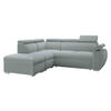 ECKSOFA Boston 2RR1P, Seite: Links PUFAP+R+1P(65)+2R - Silberfarben/Hellgrau, Holz/Textil (260/230cm) - MIRJAN24