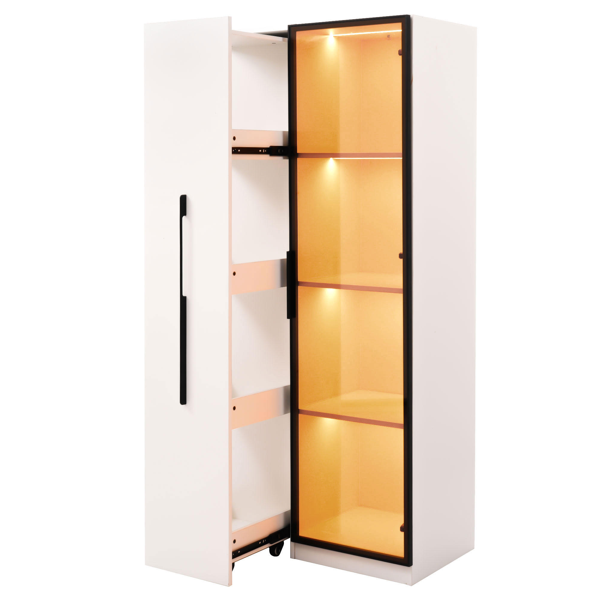 ComfortXL Vitrine Weiß 70x160x40 cm