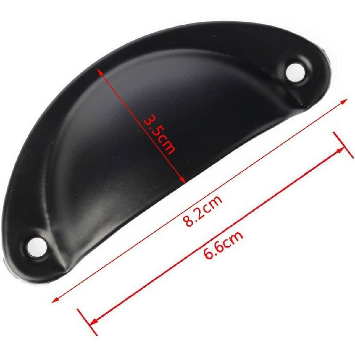 MÖBELGRIFF Schwarz 10er-Set 82 mm - Schwarz, Metall (2.6/3/1.3cm)