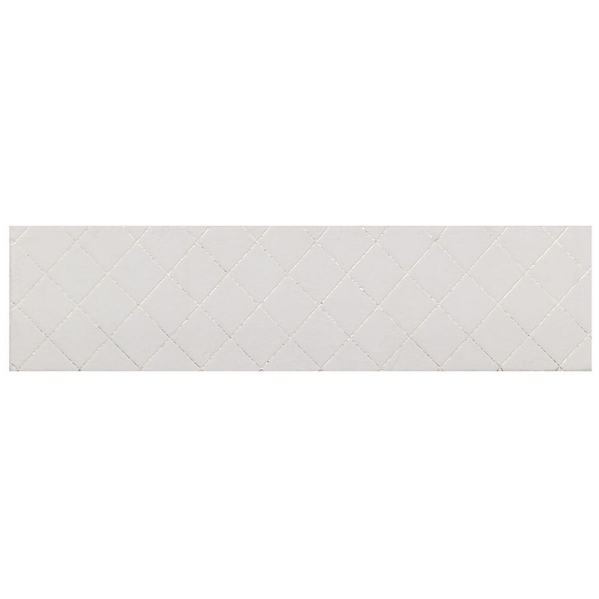 TEPPICH Weiß Rhombusse Moderne (60 x 240 x 2,2 cm) - Weiß, Kunststoff (60/240cm) - DKD Home Decor