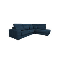 ECKSOFA Nevio Xl In Scala - Dunkelblau, Holzwerkstoff/Textil (312/226cm) - Fun Möbel