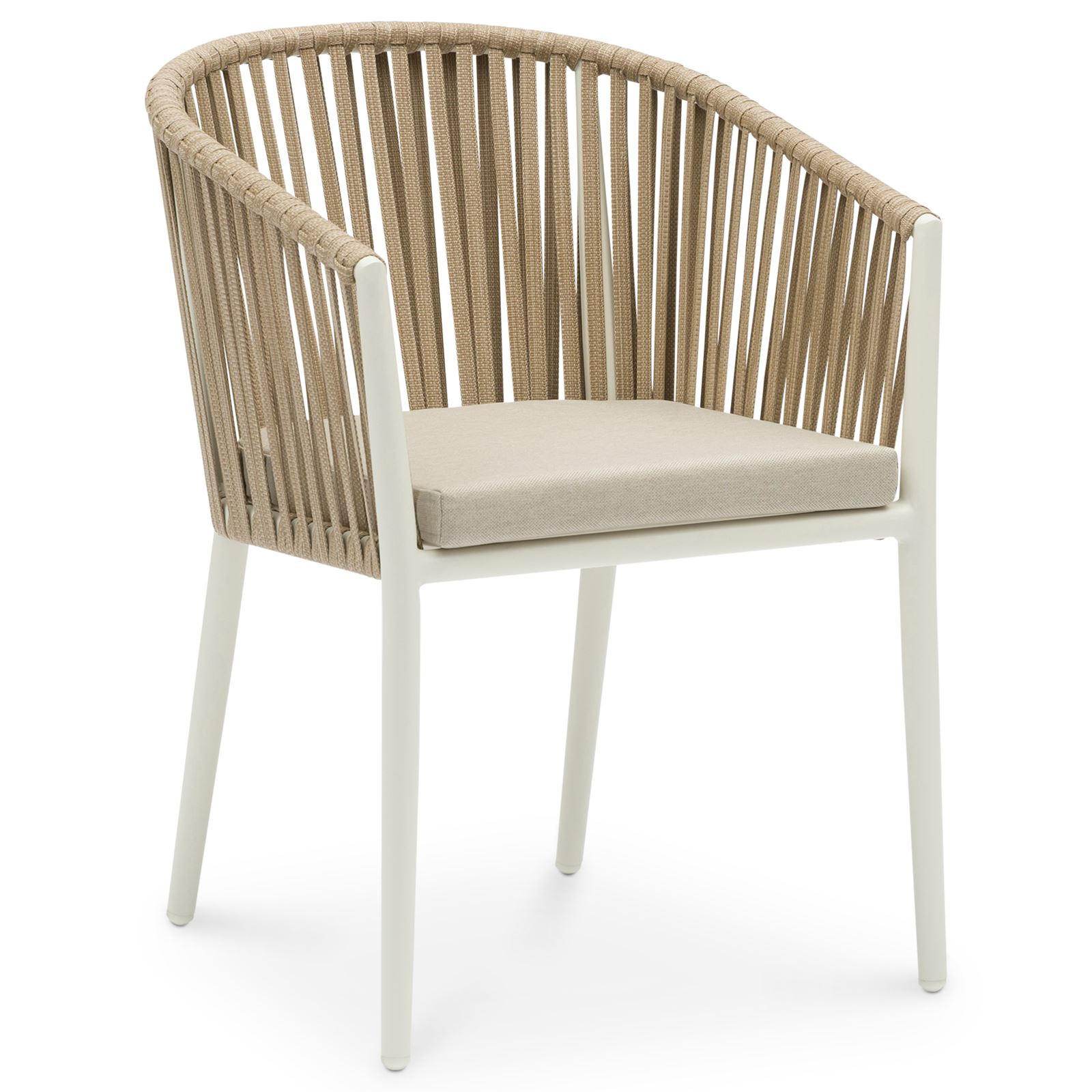 GARTENSTUHL ISOLA 6ER-SET - Beige, Textil/Metall (56/78/62cm) - IDIMEX