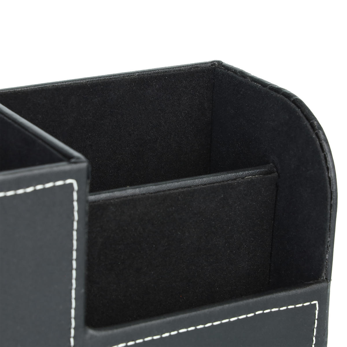 SCHREIBTISCH-ORGANIZER - Schwarz, Holzwerkstoff/Kunststoff (9.5/20/11cm) - Relaxdays