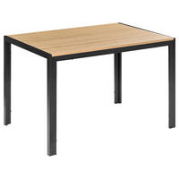 JÍDELNÍ STŮL Hnědý/Černý 120/80 cm Mann - světle hnědá, kompozitní dřevo (120/80/75cm) - Beliani