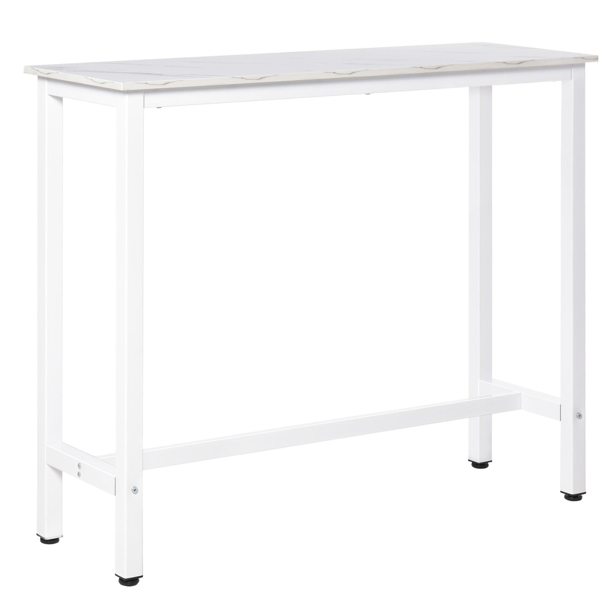 BARTISCH DE-14789 120x40 cm mit Marmor-Optik Weiß - Weiß, Holzwerkstoff (120/40/100cm) - ComfortXL