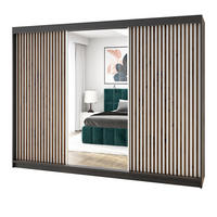 SCHWEBETÜRENSCHRANK 200 CM FARA Farbe: Schwarz / weiß - Schwarz/Weiß, Holzwerkstoff (200/215/59.5cm) - A&J MöbelLand