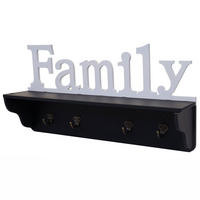 WANDGARDEROBE FAMILY Schwarz, Reinweiß - Schwarz/Weiß, Holz (60/30/13cm) - MCW