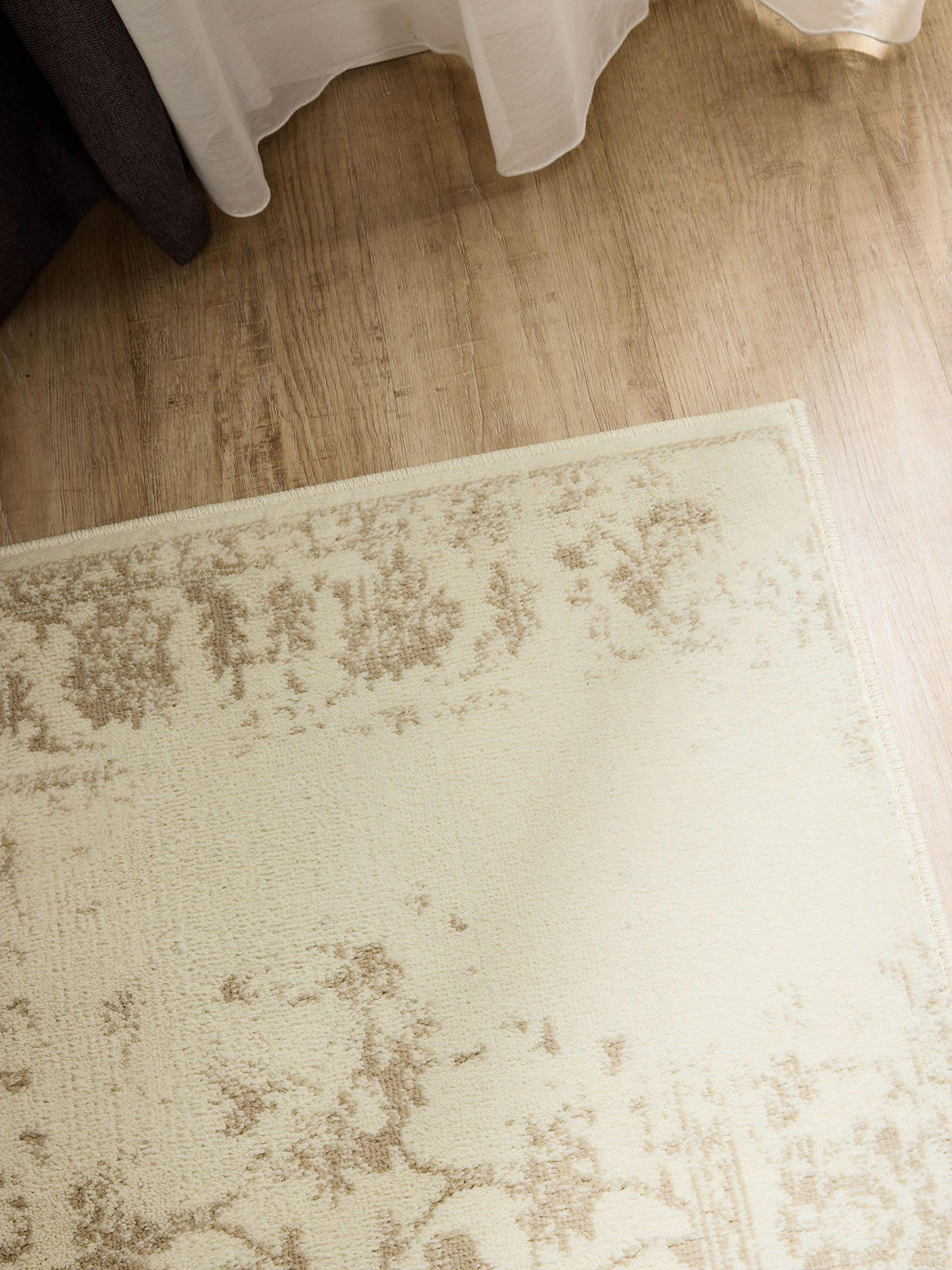 VINTAGE-LÄUFER Suki 80/240 cm - Beige/Creme, Kunststoff (80/240cm) - benuta