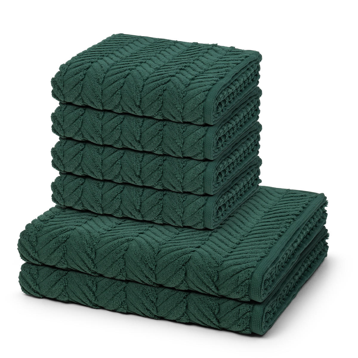 FROTTIERSET Sensual Skin Zopf 6-teilig - Dunkelgrün, Textil (50/100cm) - Ross