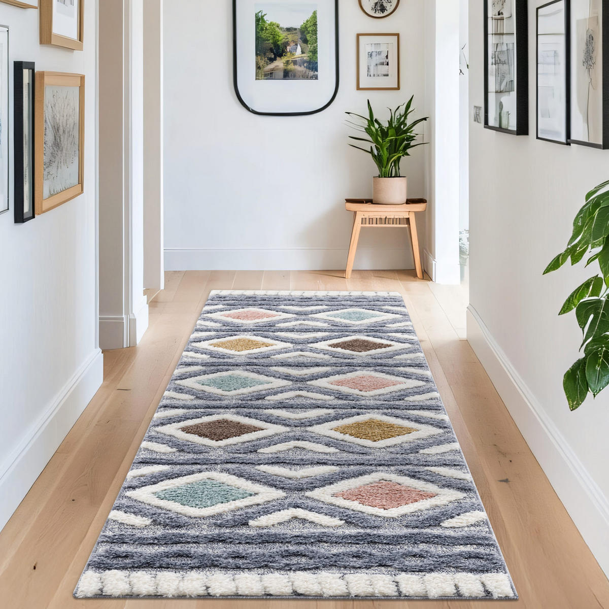 HOCHFLOR-TEPPICH Focus 3382 Multi 80x300 cm - Multicolor, Textil (80/300cm) - carpet city