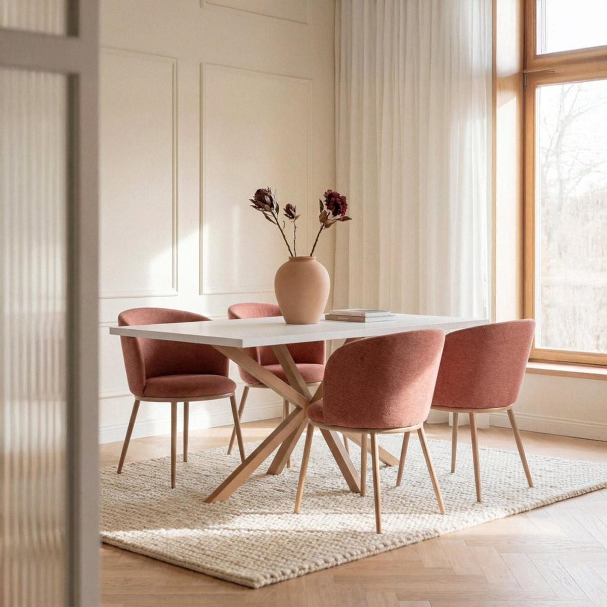 ESSTISCH Aras Weiß 160 cm x 75 cm - Weiß, Holzwerkstoff (90/160/75cm) - Klast Home