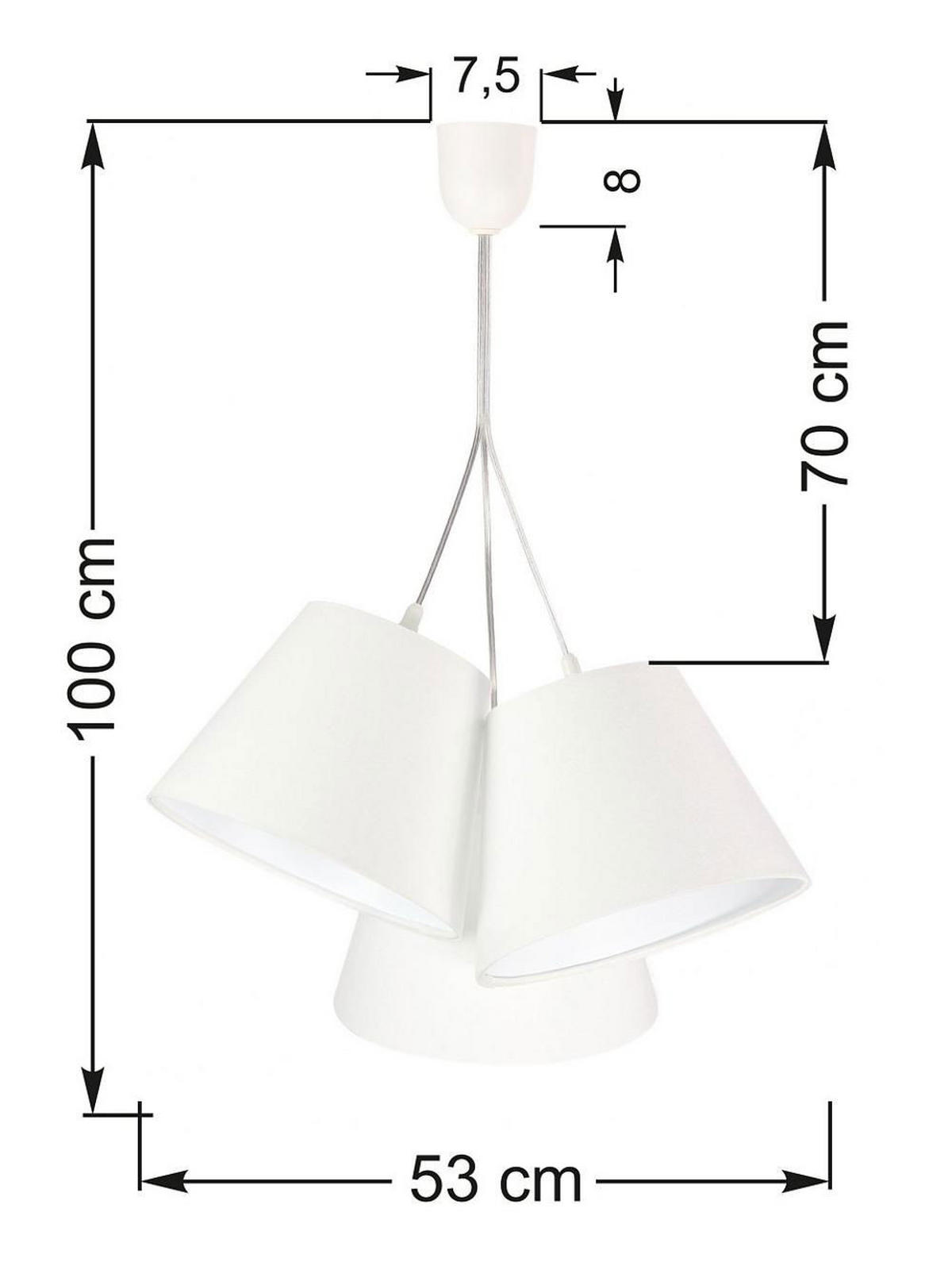 HÄNGELEUCHTE Weiß 26/19 cm - Weiß, Kunststoff (26/0.8/19cm) - ONZENO