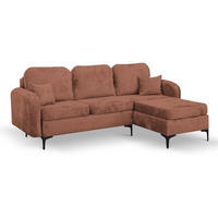ECKSOFA Rosa VENI L Mit Schlaffunktion Rechts - Rosa, Textil (172/228cm) - Sepro Meble