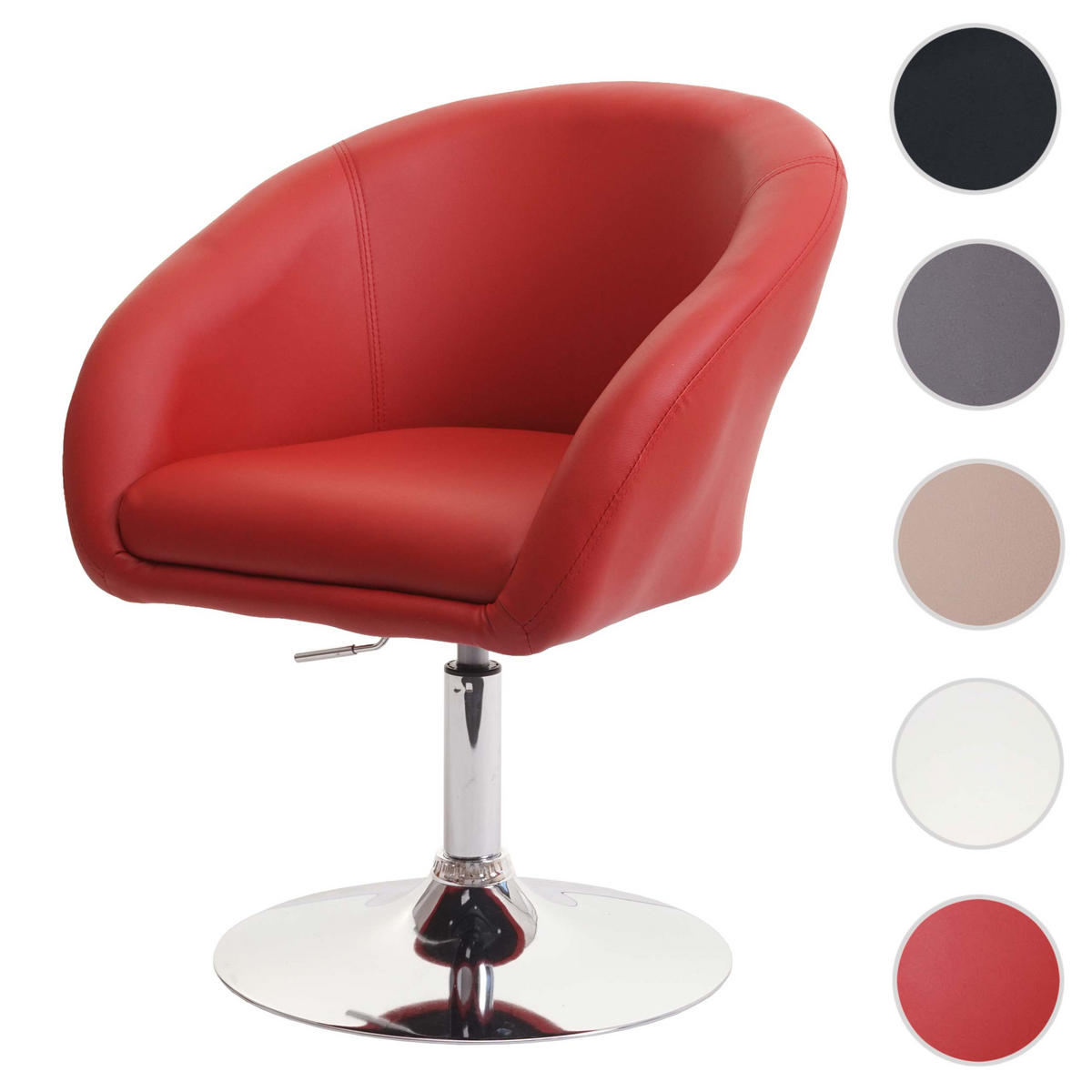 ESSZIMMERSTUHL Rot - Rot, Textil (59/90/60cm) - MCW