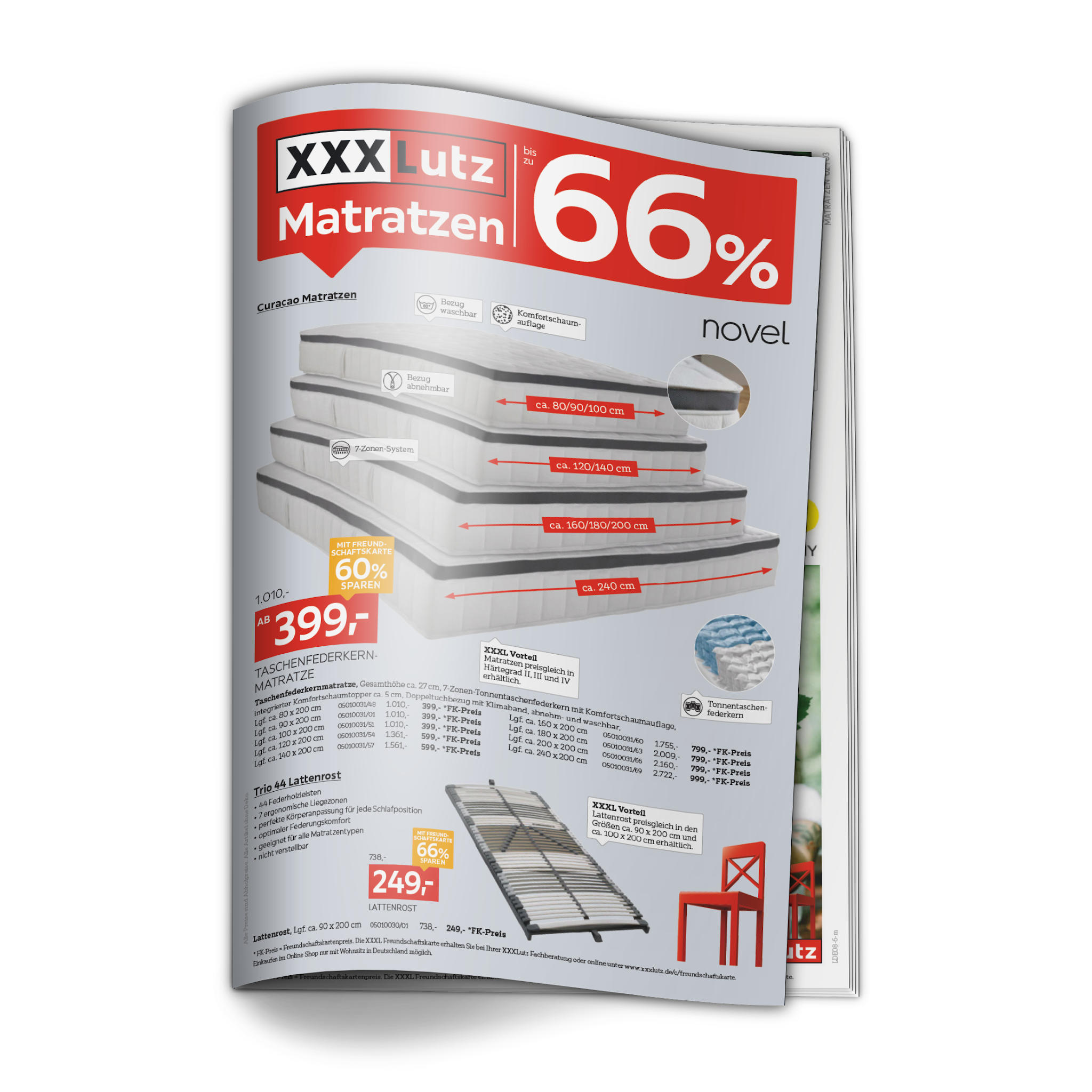 Bis zu 66% auf Matratzen