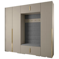 GARDEROBEN-SET 236,7/250/47 - Kaschmir/Goldfarben, Holz/Kunststoff (250/236.7/47cm) - Abiks Möbel